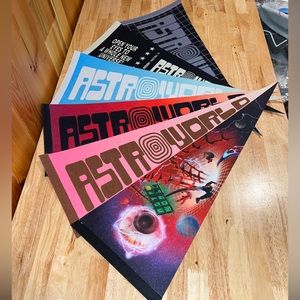 (6) NEW Astro World 2021 Official Souvenir Pennants Travis Scott Concert Lot